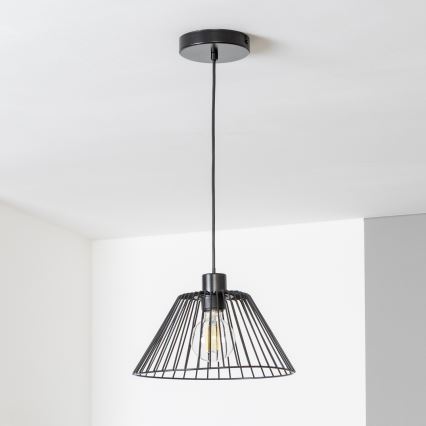 Brilagi - LED-pendel på kabel CERIA WIRE 1xE27/40W/230V Ø 30 cm svart
