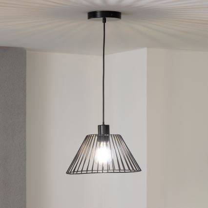 Brilagi - LED-pendel på kabel CERIA WIRE 1xE27/40W/230V Ø 30 cm svart