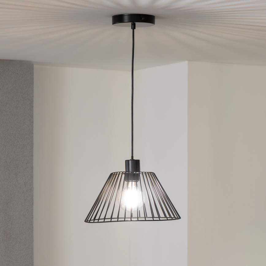 Brilagi - LED-pendel på kabel CERIA WIRE 1xE27/40W/230V Ø 30 cm svart