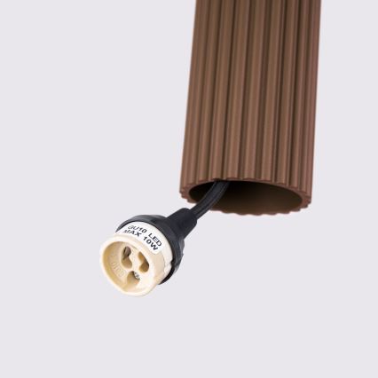 Brilagi - LED-pendel på kabel CRESTO 1xGU10/10W/230V brun