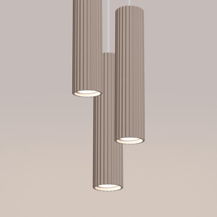 Brilagi - LED-pendel på kabel CRESTO 3xGU10/10W/230V taupe