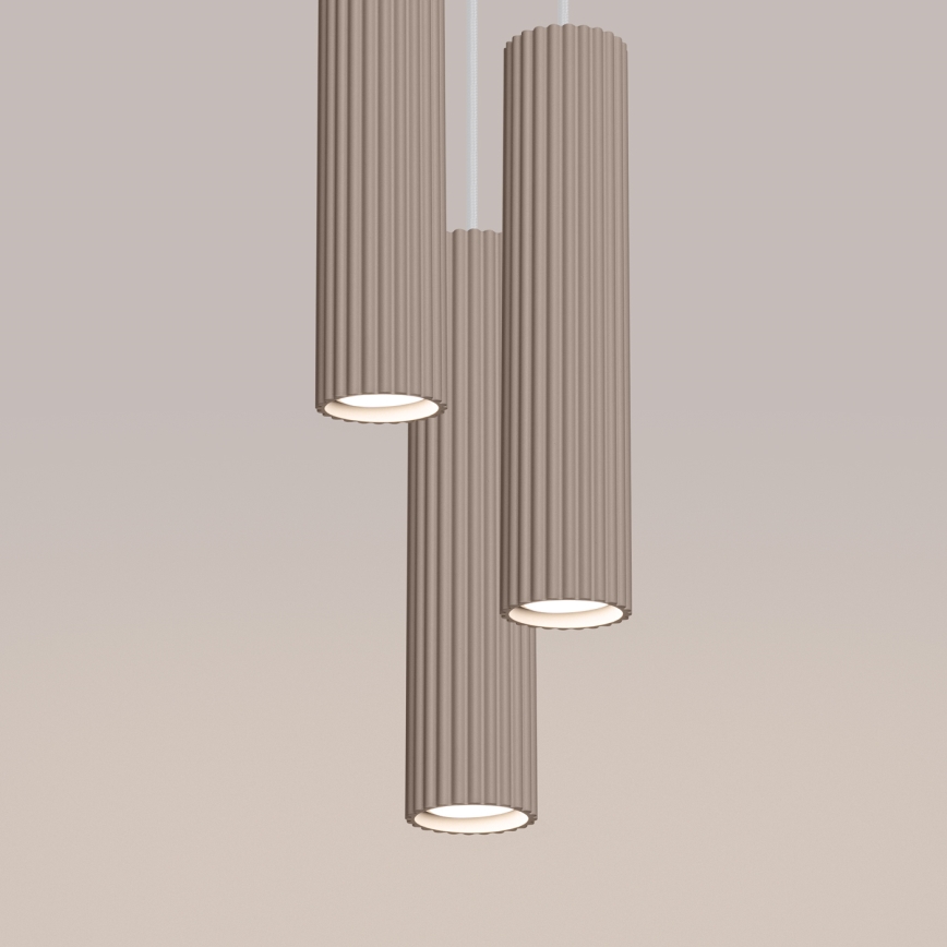 Brilagi - LED-pendel på kabel CRESTO 3xGU10/10W/230V taupe