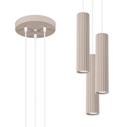 Brilagi - LED-pendel på kabel CRESTO 3xGU10/10W/230V taupe
