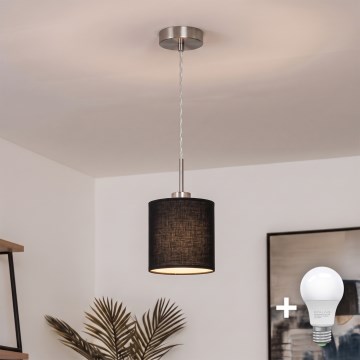 Brilagi - LED-pendel på kabel NUBILA 1xE27/60W/230V Ø 14 cm svart