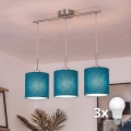 Brilagi - LED-pendel på kabel NUBILA 3xE27/60W/230V mörkblå