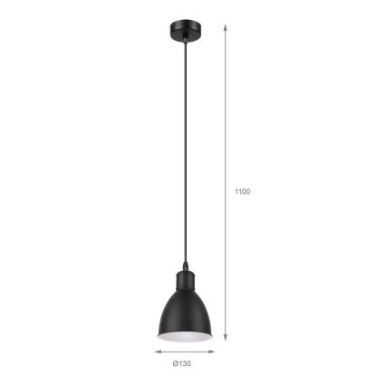 Brilagi - LED-pendel på kabel RIDDY 1xE27/60W/230V svart
