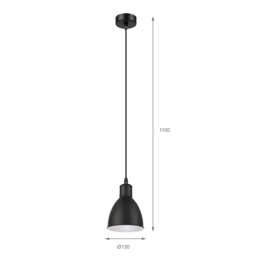 Brilagi - LED-pendel på kabel RIDDY 1xE27/60W/230V svart