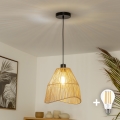 Brilagi - LED-pendel på sladd CERIA BOHO 1xE27/40W/230V Ø 30 cm brun