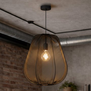 Brilagi - LED-pendel på vajer ARVEN 1xE27/8W/230V Ø 37 cm svart