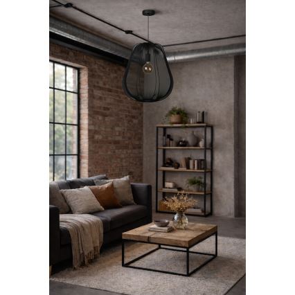 Brilagi - LED-pendel på vajer ARVEN 1xE27/8W/230V Ø 37 cm svart