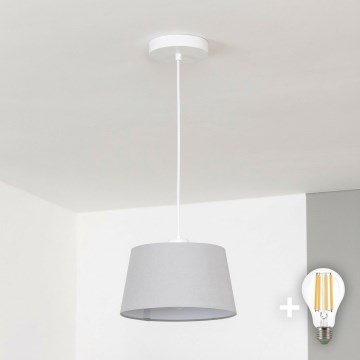 Brilagi - LED-pendel på vajer CERIA 1xE27/40W/230V Ø 25 cm grå