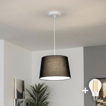 Brilagi - LED-pendel på vajer CERIA 1xE27/40W/230V Ø 30 cm svart