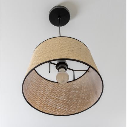 Brilagi - LED-pendel på vajer CERIA 1xE27/40W/230V Ø 35 cm beige