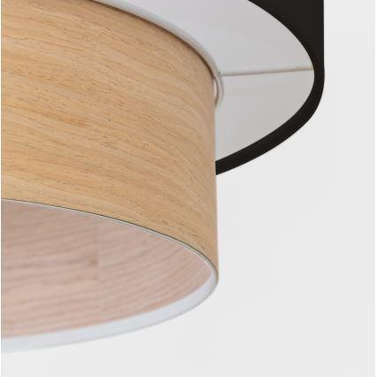 Brilagi - LED-pendel på vajer CERIA 1xE27/40W/230V Ø 50 cm svart/beige