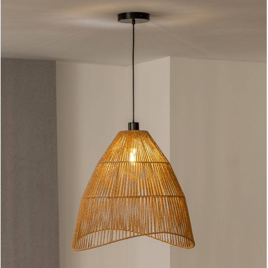 Brilagi - LED-pendel på vajer CERIA BOHO 1xE27/40W/230V Ø 50 cm brun