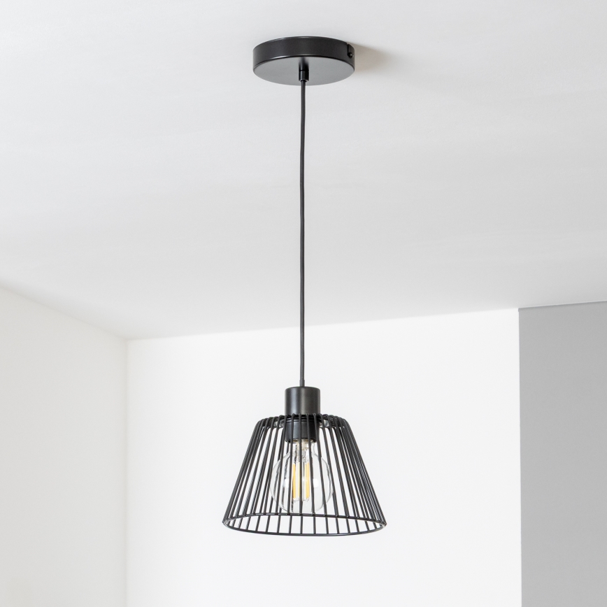 Brilagi - LED-pendel på vajer CERIA WIRE 1xE27/40W/230V Ø 21 cm svart