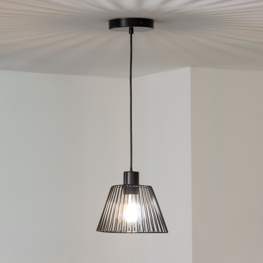 Brilagi - LED-pendel på vajer CERIA WIRE 1xE27/40W/230V Ø 21 cm svart