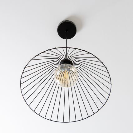 Brilagi - LED-pendel på vajer CERIA WIRE 1xE27/40W/230V Ø 45 cm svart