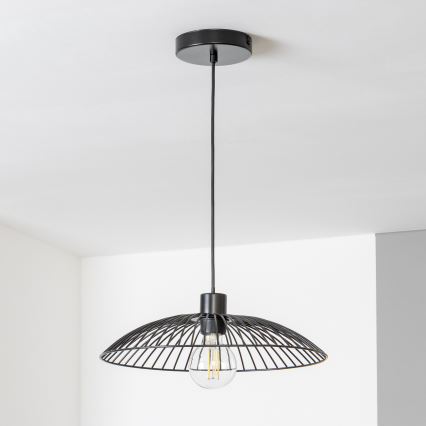 Brilagi - LED-pendel på vajer CERIA WIRE 1xE27/40W/230V Ø26 cm svart