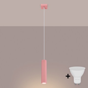 Brilagi - LED-pendel på vajer CRESTO 1xGU10/10W/230V rosa