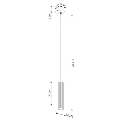 Brilagi - LED-pendel på vajer CRESTO 1xGU10/10W/230V rosa