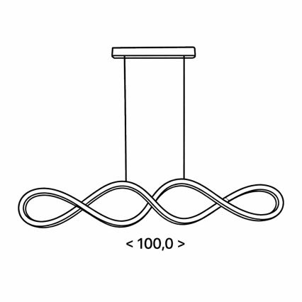 Brilagi - LED-pendel på vajer DNA LED/41W/230V 4100K svart