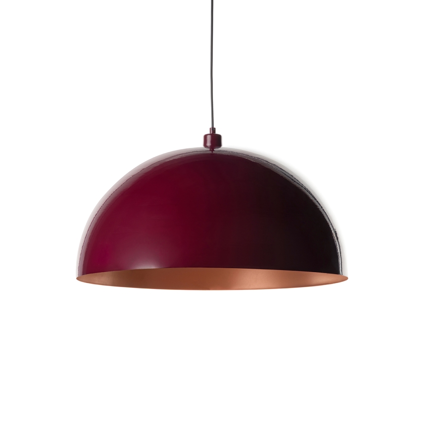 BRILAGI - LED-pendel på vajer METALO 1xE27/40W/230V Ø 40 cm bordeaux/koppar