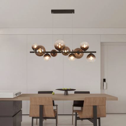 Brilagi - LED-pendel på vajer MILLA 10xG9/3W/230V brun/rökbrun