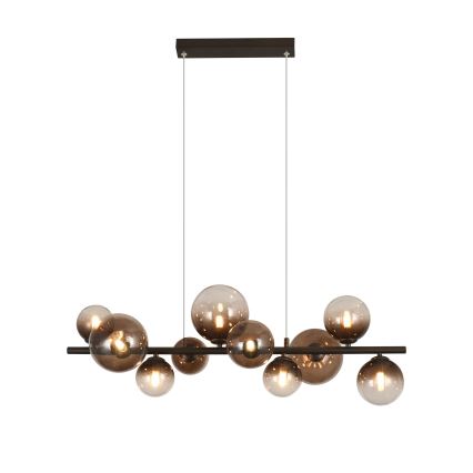 Brilagi - LED-pendel på vajer MILLA 10xG9/3W/230V brun/rökbrun