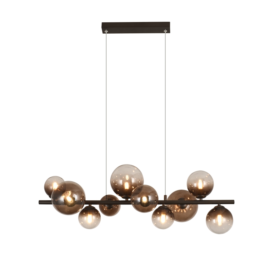 Brilagi - LED-pendel på vajer MILLA 10xG9/3W/230V brun/rökbrun