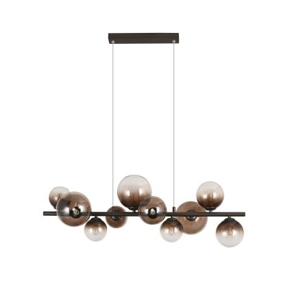 Brilagi - LED-pendel på vajer MILLA 10xG9/3W/230V brun/rökbrun