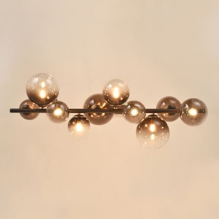 Brilagi - LED-pendel på vajer MILLA 10xG9/3W/230V brun/rökbrun