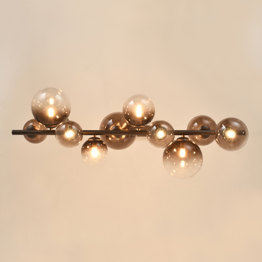 Brilagi - LED-pendel på vajer MILLA 10xG9/3W/230V brun/rökbrun