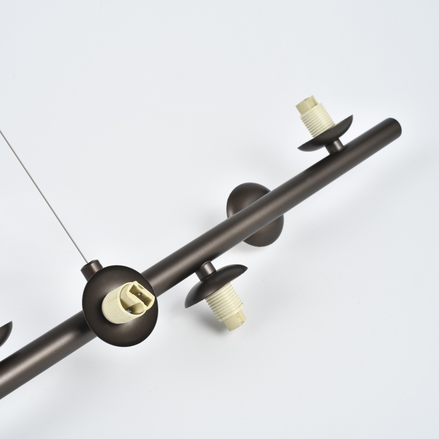 Brilagi - LED-pendel på vajer MILLA 10xG9/3W/230V brun/rökbrun