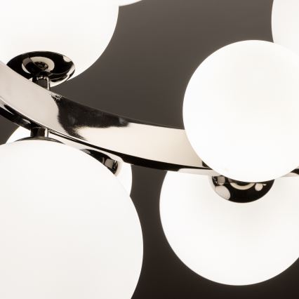 Brilagi - LED-pendel på vajer MILLA 15xG9/3W/230V svart krom/vit