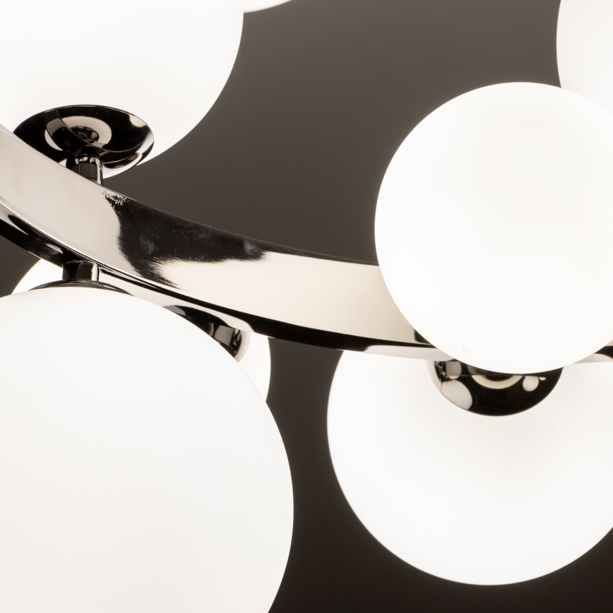 Brilagi - LED-pendel på vajer MILLA 15xG9/3W/230V svart krom/vit