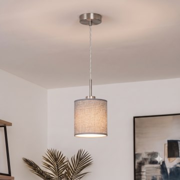 Brilagi - LED-pendel på vajer NUBILA 1xE27/60W/230V Ø 14 cm, grå