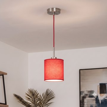 Brilagi - LED-pendel på vajer NUBILA 1xE27/60W/230V Ø 14 cm röd