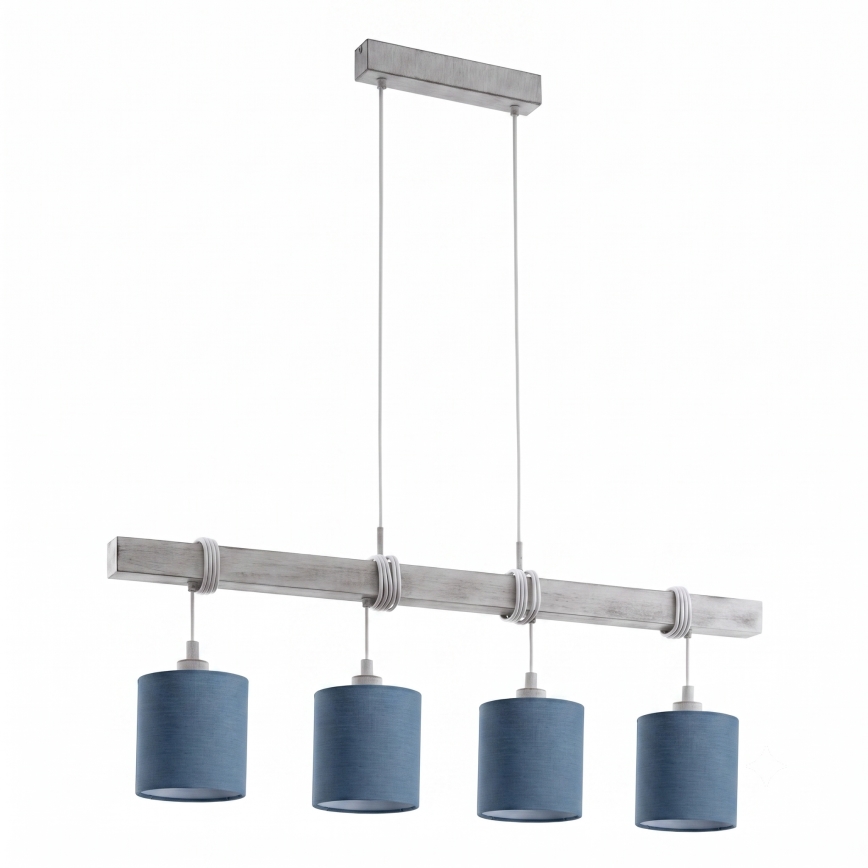 BRILAGI - LED-pendel på vajer NUBILA 4xE27/60W/230V grå/mörkblå