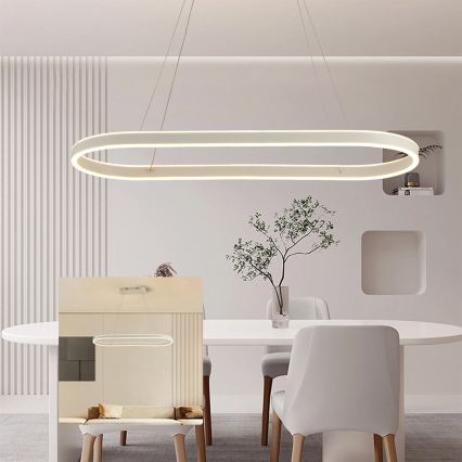 Brilagi - LED-pendel på vajer PONDIE LED/45W/230V 80x30 cm vit