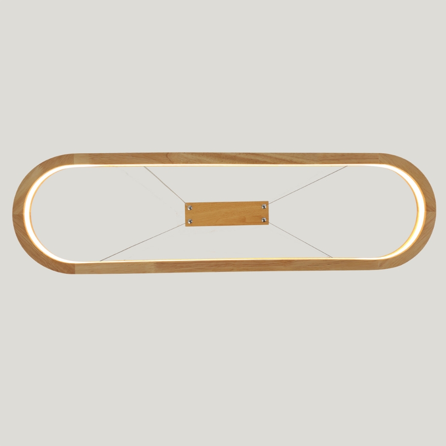 Brilagi - LED-pendel på vajer UMEA WOOD LED/30W/230V 70x20 cm gummiträ