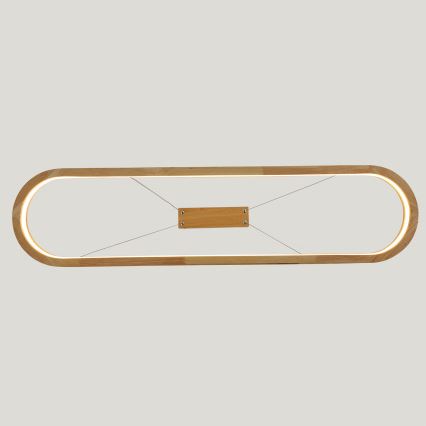 Brilagi - LED-pendel på vajer UMEA WOOD LED/40W/230V 90x22 cm gummiträ