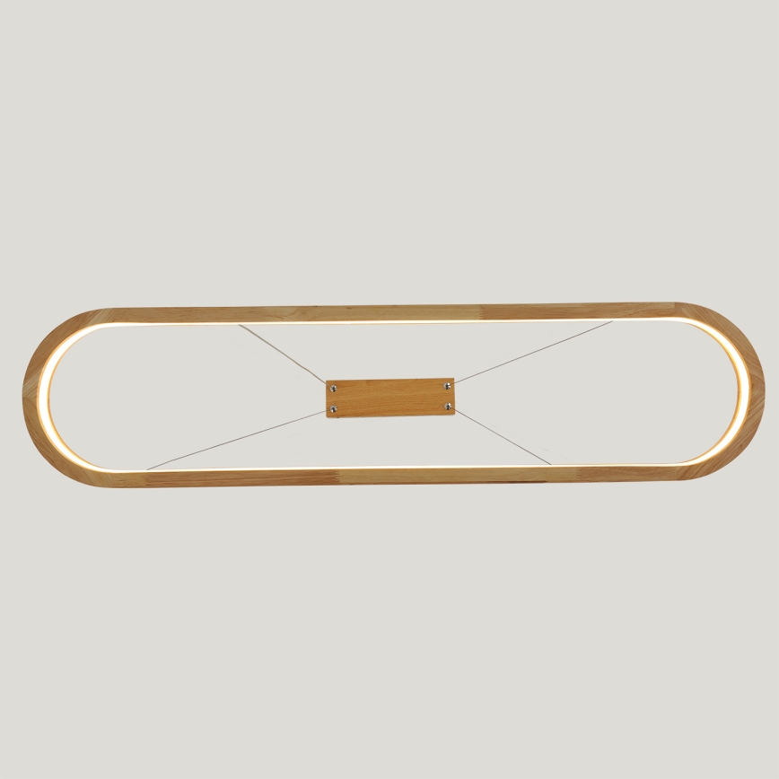 Brilagi - LED-pendel på vajer UMEA WOOD LED/40W/230V 90x22 cm gummiträ