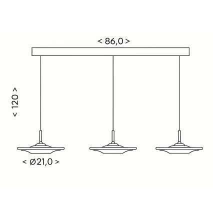 Brilagi - LED-pendel på vajer VERANO 3xLED/15W/230V