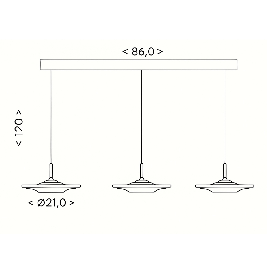 Brilagi - LED-pendel på vajer VERANO 3xLED/15W/230V
