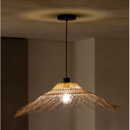 Brilagi - LED-pendellampa CERIA BOHO på vajer, 1xE27/40W/230V, Ø 70 cm, bambu