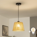 Brilagi - LED-pendellampa med kabel CERIA BOHO 1xE27/40W/230V Ø 28 cm brun