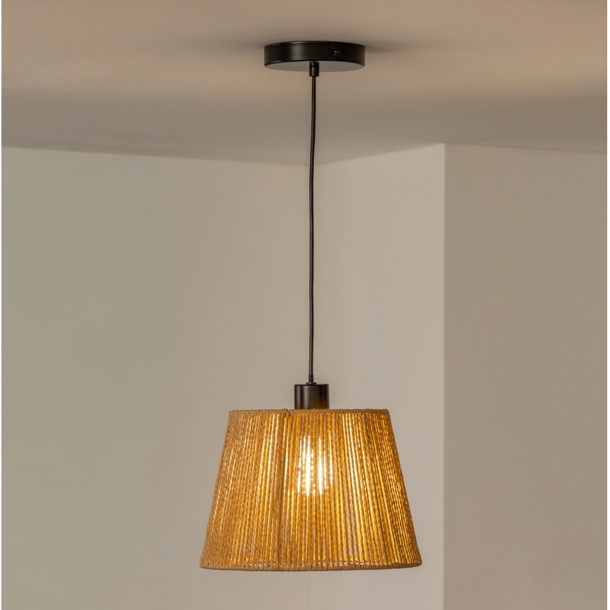 Brilagi - LED-pendellampa med kabel CERIA BOHO 1xE27/40W/230V Ø 28 cm brun