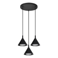 BRILAGI - LED Pendellampa med kabel CONE TRIPLE ROUND 3xGX53/15W/230V svart