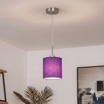 Brilagi - LED-pendellampa med kabel NUBILA 1xE27/60W/230V Ø 14 cm lila